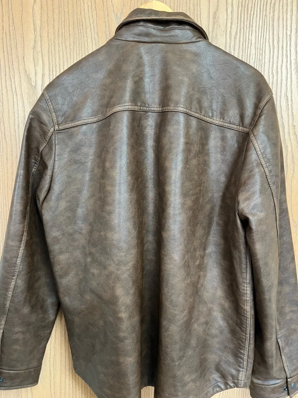 Levi's Dark Brown Leather Shirt Jacket - Picture 3 of 3